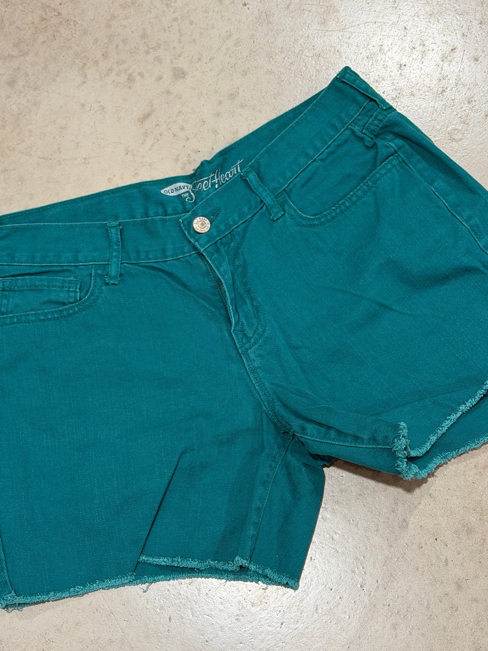 Old Navy Teal High-Rise Denim Shorts
